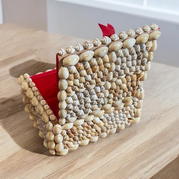 Vintage Hand Crafted Embellished Wood box Various Shapes-Sizes Sea Shells. - Picture 9 of 10